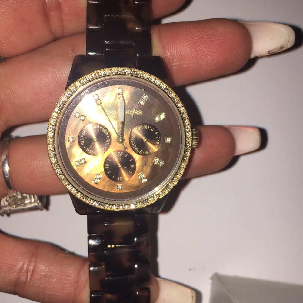 Brown watch. My